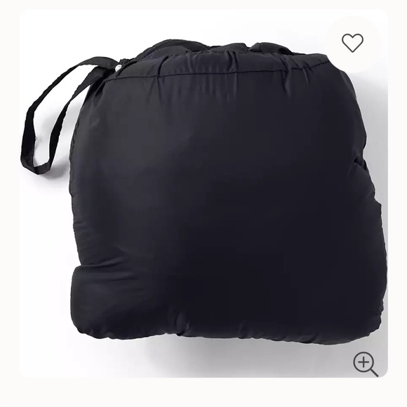 Lands End Coat Hooded Goose Down Long Parka Puffer Jacket M Black Winter Casual - Picture 13 of 13